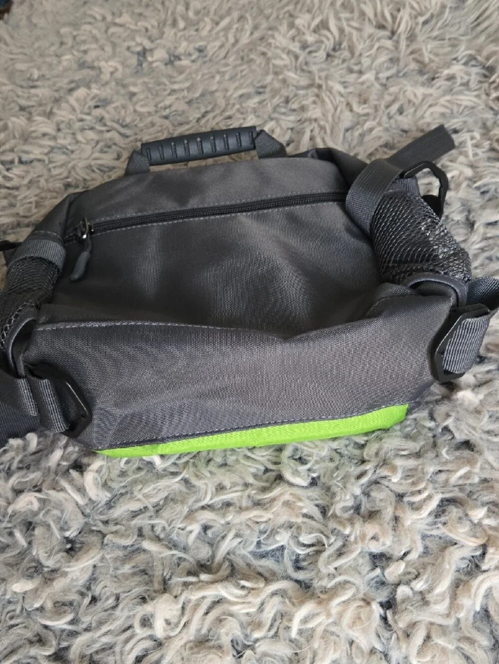 Let's Go Fido Lime Green & Gray Crossbody Bag Carrying for Your Pet's Gear
